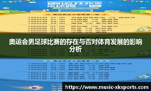 奥运会男足球比赛的存在与否对体育发展的影响分析
